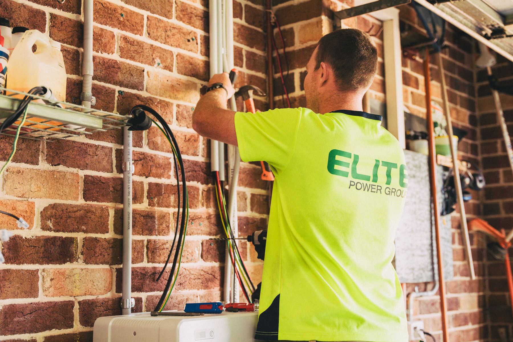 Home battery storage installation